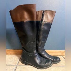 Nine West Black and Brown Leather Boots
